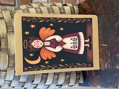 Folk Art Angel Christmas Notepad 60 Pages 8.5